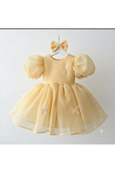 GOLD TEKSTİL Green Baby Girl Evening Dress