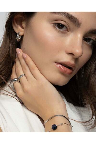 Stemma Jewelry Inel Beaded Black Zirconia din Argint 925, cu Zirconiu, Placat...