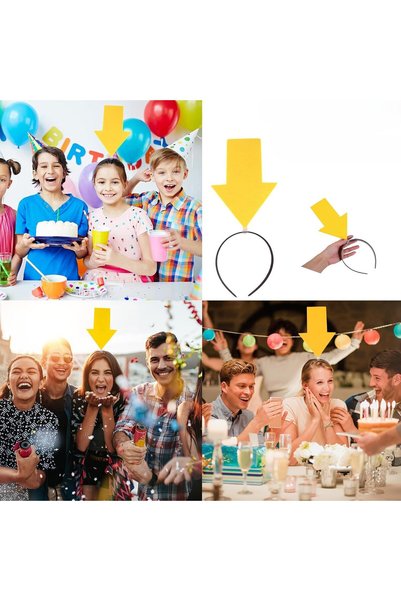 ForWhat Writable Crown Party Crown with Yellow Arrow Sign for Office Home Off...