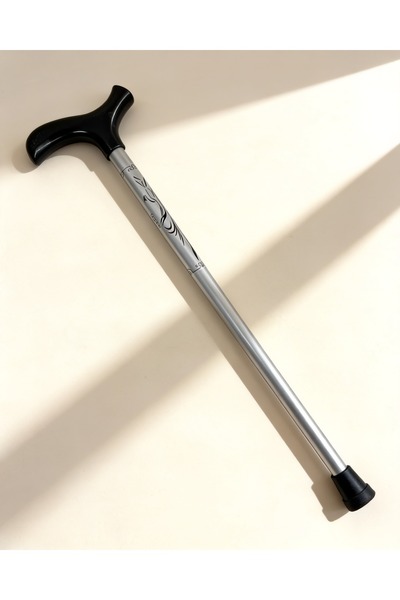 SEMACAN Alüminyum Yürüyüş Bastonu 90 cm Sabit Boy Ortopedik Destek Bastonu Er...