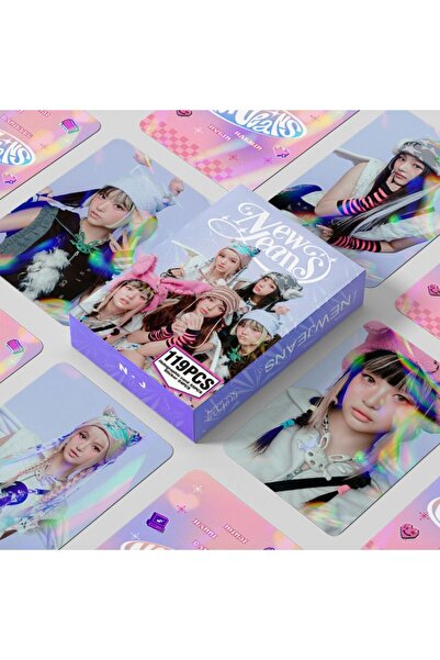 Kpop Dünyasi NEW JEANS Çift Yön Baskılı Hologramlı / Lomo Card Seti (55 Pcs)