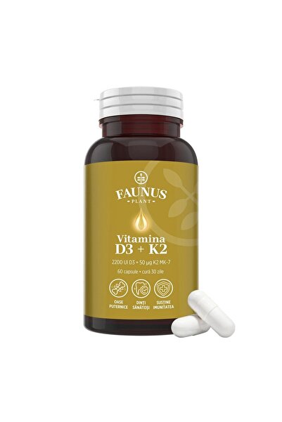 Faunus Plant Vitamina D3 + K2, 60 capsule, Faunus