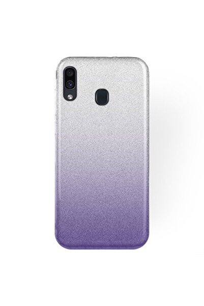 Forcell Σκληρή Θήκη με Γκλίτερ Διαφανής / Βιολετί (Samsung Galaxy A30)