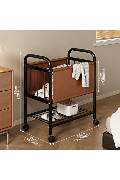 Vitakit Rolling Laundry Cart Laundry Hamper Storage Basket, 2-Tier Heavy Duty...