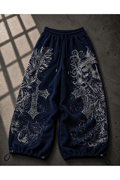Gofeel Skull Head Detaylı Baggy Unisex Eşofman Altı