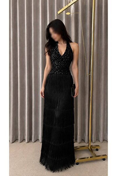 ELORA FASHION long black evening dress