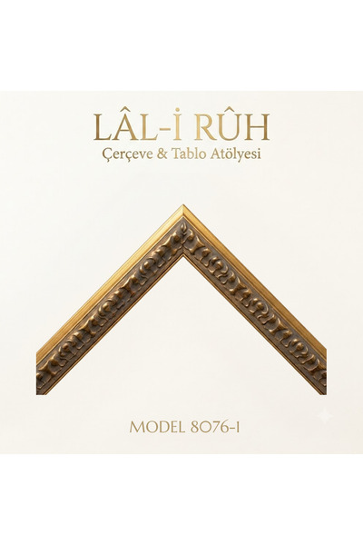 Laliruh Tablo Altın Klasik Kabartmalı Dekoratif Çerçeve - Model 8076-1