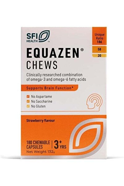 SFI HEALTH EQUAZEN Chews, Omega-3 & Omega-6 Fatty Acids, Strawberry Flavour, ...