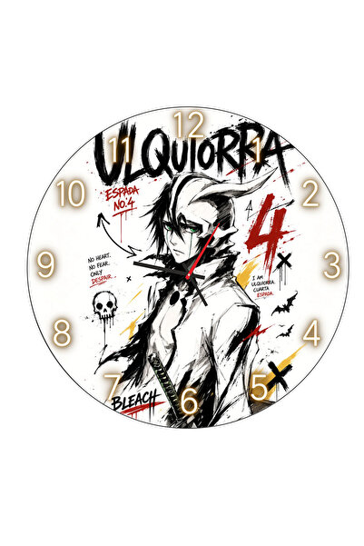 OEM Ceas de perete Anime Bleach Ulquiorra Cifer, 35cm, Silentios, Design Mode...