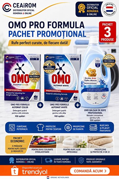PRO FORMULA 🔥 PACHET PROMOȚIONAL OMO – 3 PRODUSE PENTRU ÎNGRIJIREA COMPLETĂ ...