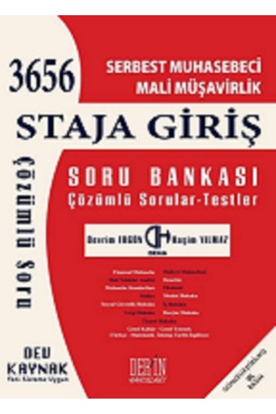 Derin Yayınları Deha SMMM Staja Giriş Soru Bankası Çözümlü Sorular - Testler
