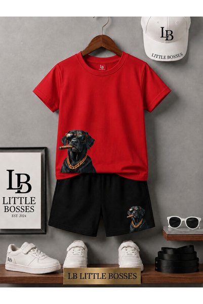 LB little bosses Summer Shorts T-Shirt Unisex (Purooo Dog)