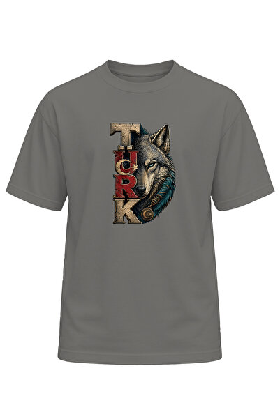 remonz Unisex Turkish Wolf Printed T-Shirt – Special Design T-Shirt with Turk...