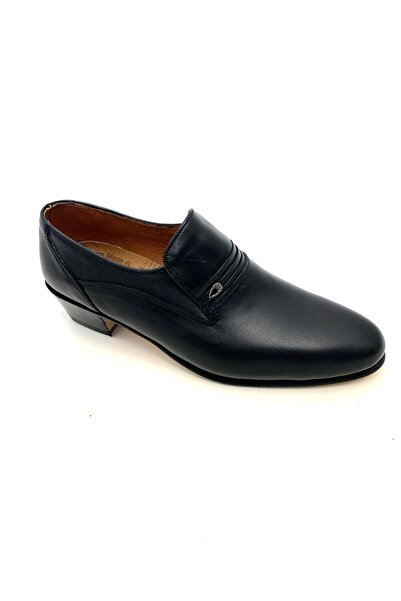 babuccu83 Men's Genuine Leather and Leather Flat-Top Loafers High Heel Shoes