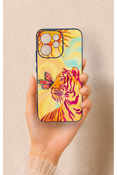 Vip Case Oppo Reno 15F Uyumlu Güneşin Kaplanı Desenli Silikon Kılıf