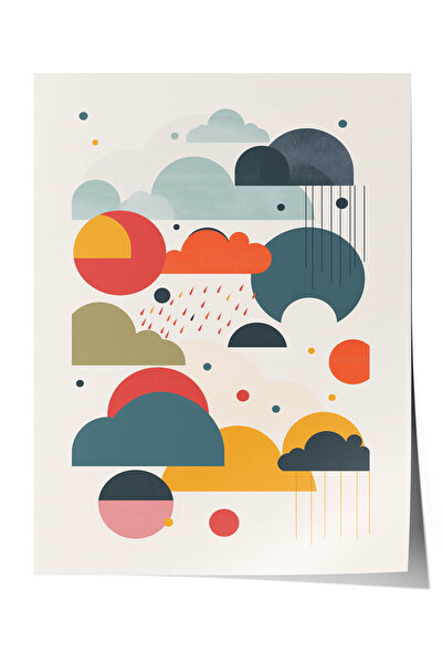 Zestia Poster premium cu artă geometrică minimalistă, compoziție abstractă cu...