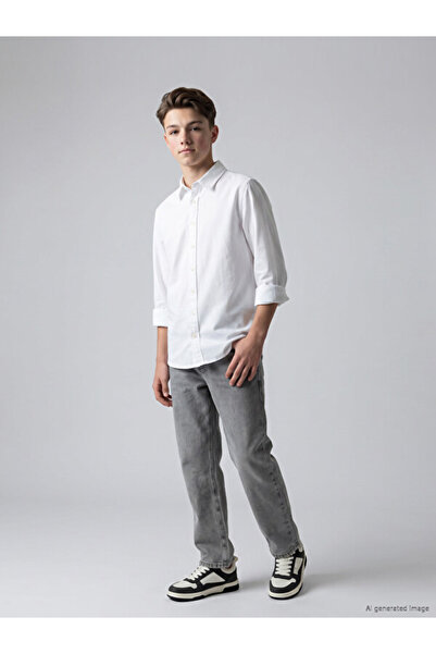 LC Waikiki Esvab • Modern & Distinctive Long Sleeve Boys' Oxford Shirt