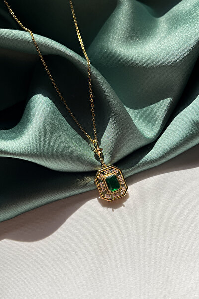 Berilya Aksesuar Emerald Green Stone Necklace