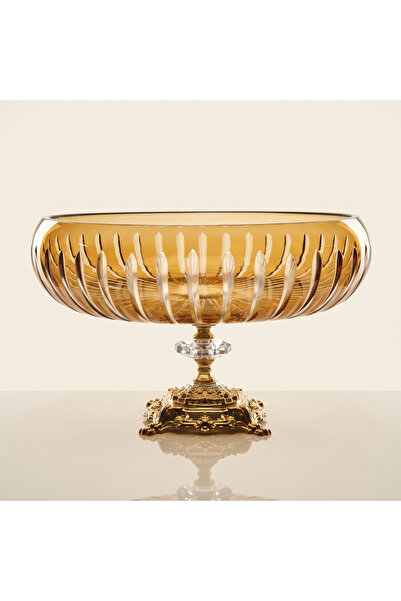 AKDEN STORE Crystal Cutting Decoration Handcrafted Avant-Garde Bowl 28 cm - A...