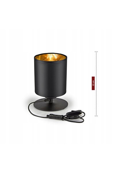 NO BRAND Lampă de masă cu lumină de noapte, abajur decorativ negru