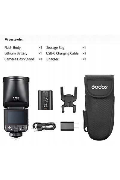 Godox Cameră foto de reportaj V1 Mid Canon cu bliț