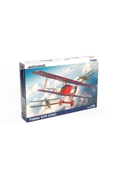 NO BRAND Model de avion pentru asamblare FOKKER D-VII + bază, vopsele, lac