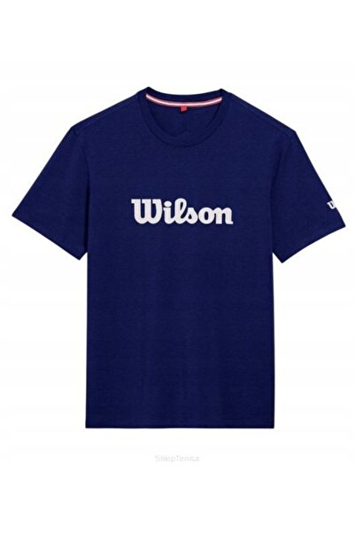 Wilson Tricou de tenis pentru bărbați, cu grafică de echipă, bleumarin clasic...