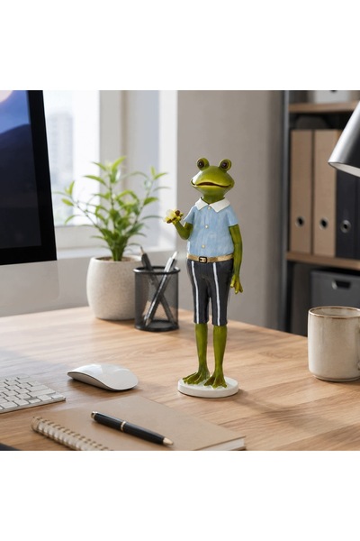 NO BRAND Figurină broască, decorațiune cameră, cadou, sculptură, verde, amuzant