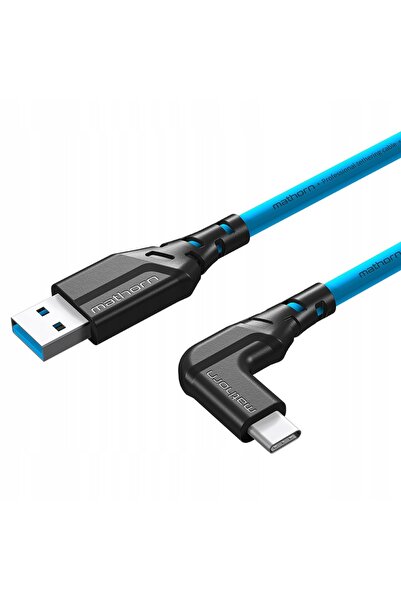 NO BRAND Cablu USB Mathorn MTC-201 2m 10Gbps 60W USB A-C90 ArcticBlue