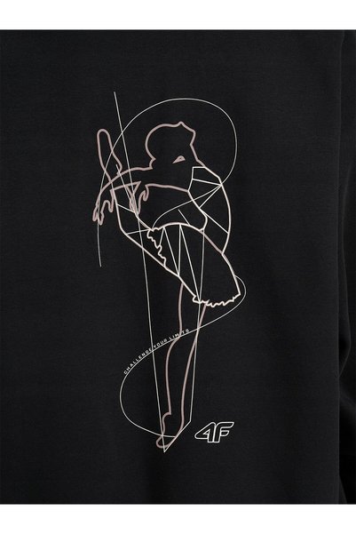 4F cardigan hanorac pentru fete 4FJWAW25TSWSF1941 negru