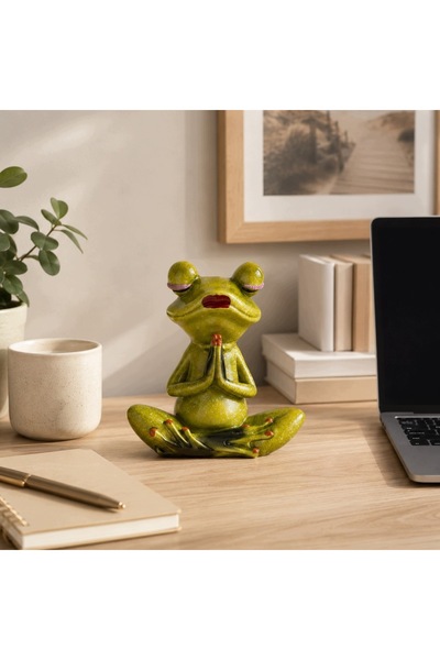 NO BRAND Figurină broască, decorațiune cameră, cadou, sculptură, verde, amuzant