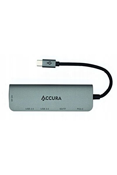 NO BRAND Accura USB-C 5 în 1 1x USB-C PD 60W 1x USB 3.0 1x HDMI |   1x SD/SDX...