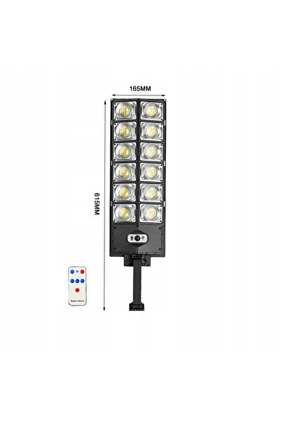 Led Lampă stradală 1000 W 85000 lm, alimentată cu baterii, solară