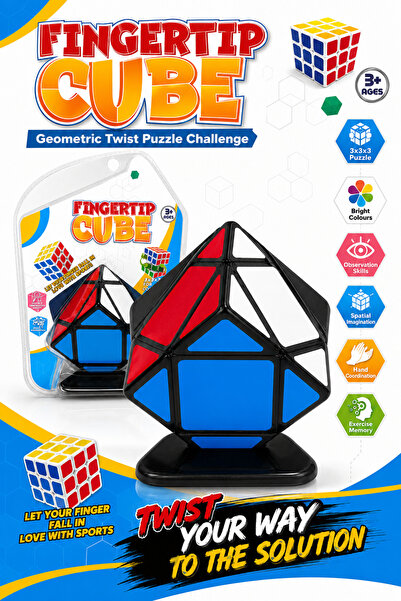 Toy Factory Fingertip Cube 3x3x3 Geometric Twist Puzzle for Kids Ages 3+ – Mu...