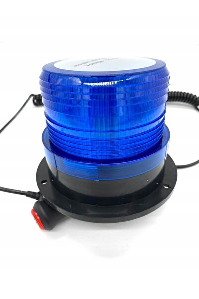 NO BRAND Lampă stroboscopică LED magnetică, albastră, de avertizare poliție, ...