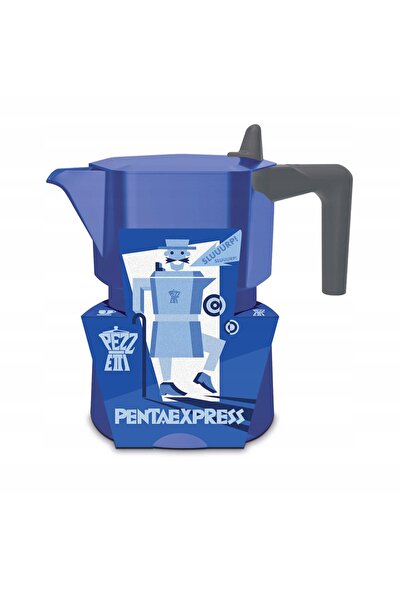 NO BRAND PEZZETTI PENTAEXPRESS Cafetieră emailată (3 căni) - Albastru marin
