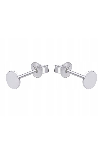 NO BRAND Cercei tip inel mici de 4mm, argint 925, pentru femei, discuri, cerc.