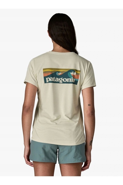 Patagonia Cap Cool Daily Shirt Boardshort Logo Tricou de damă - dyno L