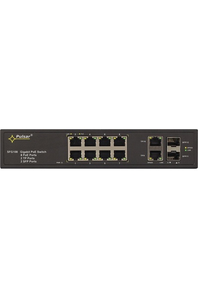 Pulsar Switch PoE cu 12 porturi SFG108WP fără sursă de alimentare