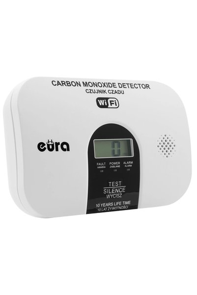 EURA Senzor inteligent de CO WiFi, detector de monoxid de carbon, aplicație T...