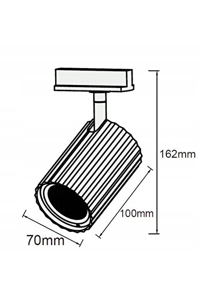 NO BRAND Reflector pentru iluminat pe șină monofazat Tokio 1F Alb Rotativ 1xGU10