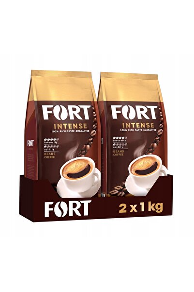 NO BRAND Set |   (FORT INTENSE) 2 x 1 kg Cafea boabe întregi Caracter și arom...