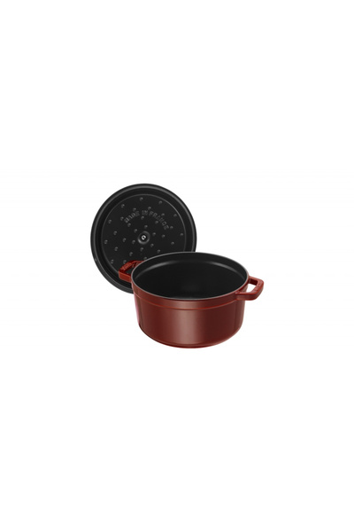 NO BRAND Staub La Cocotte Oală rotundă din fontă, 2,6 l, culoare grenadină