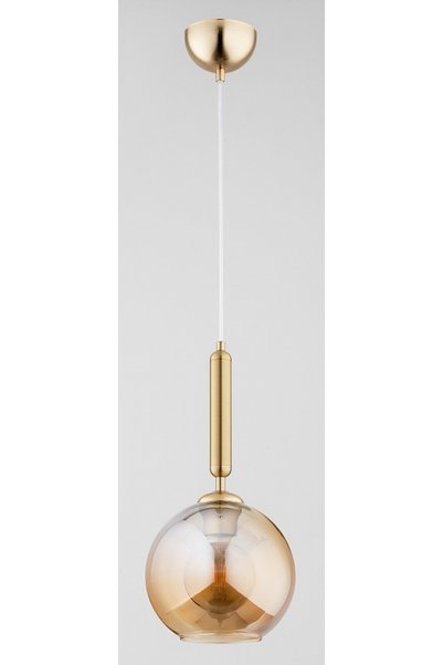 NO BRAND Lampă suspendată Alfa, glob de sticlă auriu Ø20cm, 1x E27 15W, GRALL