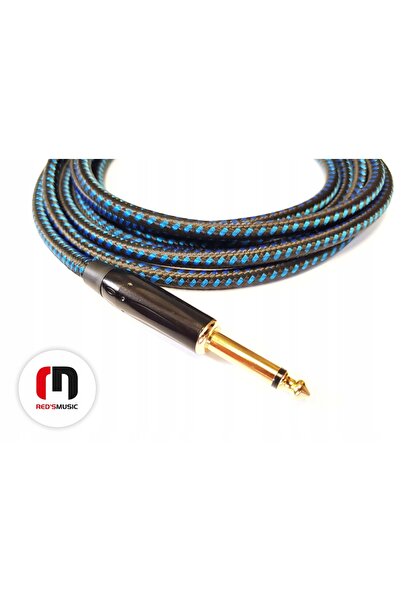 NO BRAND Cablu de chitară pentru chitară bas RED'S MUSIC Jack 6.3mm Mono Oplo...