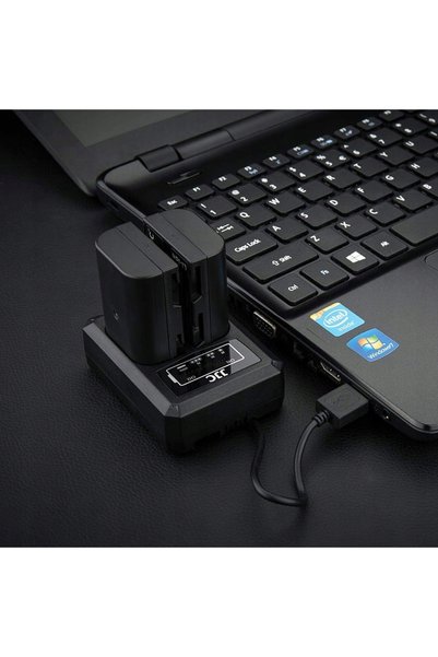 NO BRAND Încărcător dublu USB pentru baterii de aparate foto Panasonic/Sigma