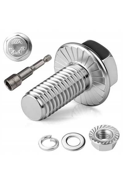 NO BRAND Șuruburi HEXAGONALE M6X12MM (12 BUC.) KIT DE MONTAJ DIN OȚEL INOXIDA...
