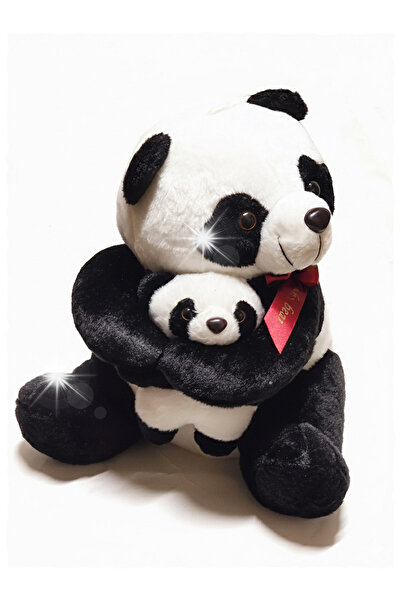 DEEF Ursuleț de pluș - Urs Mama Panda + pui de panda 35cm