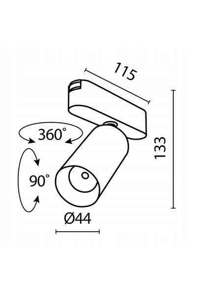 NO BRAND Maytoni FOCUS LED, proiector pentru șină 1F, alb, 5 W, 3000 K