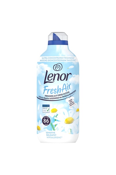 lenor 6 x Balsam de rufe cu efect de aer proaspăt, 86 spălări, Sensibil
